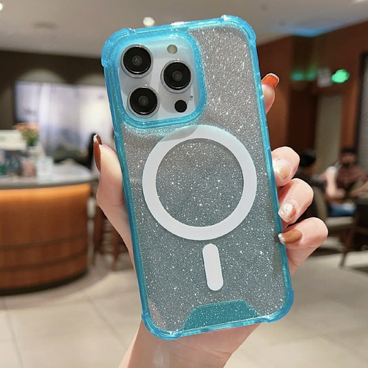 MagSafe Gradient Color Glitter Acrylic Shockproof Phone Case, For iPhone 14 Plus, For iPhone 14 Pro Max, For iPhone 14 Pro, For iPhone 14, For iPhone 13 Pro Max, For iPhone 13 Pro