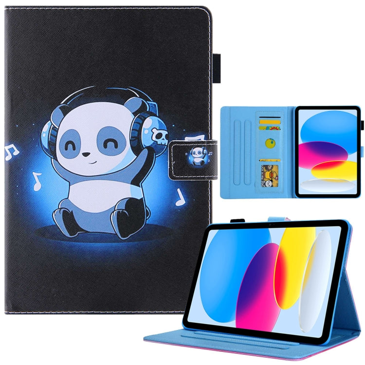 Colored Drawing Leather Smart Tablet Case, For iPad 10th Gen 10.9 2022