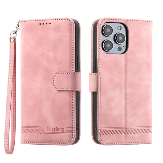 Dierfeng Dream Line TPU + PU Leather Phone Case, For iPhone 14, For iPhone 14 Plus, For iPhone 14 Pro, For iPhone 14 Pro Max, For iPhone 13, For iPhone 13 mini, For iPhone 13 Pro, For iPhone 13 Pro Max