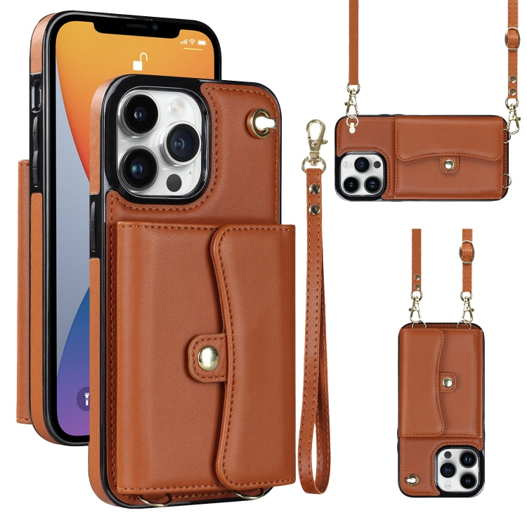RFID Card Slot Phone Case with Long Lanyard, For iPhone 14 / 13, For iPhone 14 Plus, For iPhone 14 Pro, For iPhone 14 Pro Max, For iPhone 13 Pro Max, For iPhone 12, For iPhone 12 Pro, For iPhone 12 Pro Max