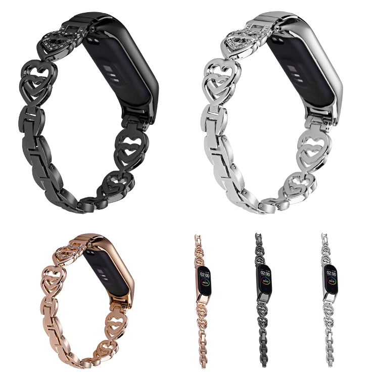 Universal Diamond Metal Watch Band, For Xiaomi Mi Band 7, For Xiaomi Mi Band 6 / 5, For Xiaomi Mi Band 4 / 3