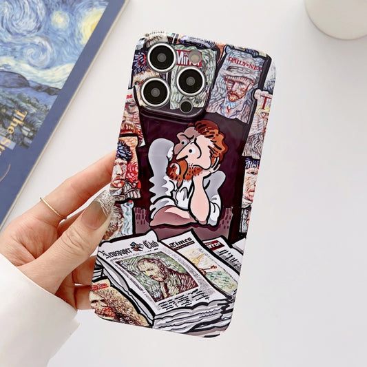 Precise Hole Oil Painting Glossy PC Phone Case, For iPhone 14, For iPhone 14 Plus, For iPhone 14 Pro, For iPhone 14 Pro Max, For iPhone 13, For iPhone 13 Pro, For iPhone 13 Pro Max, For iPhone 12, For iPhone 12 Pro, For iPhone 12 Pro Max, For iPhone 11...