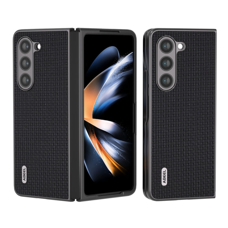 ABEEL Genuine Leather Luxury Series Phone Case, For Samsung Galaxy Z Flip5, For Samsung Galaxy Z Fold5