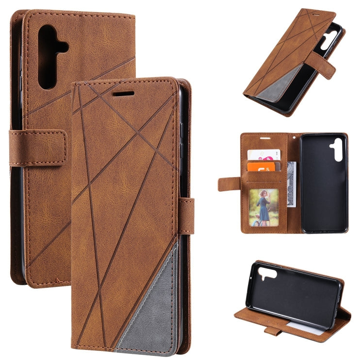 Skin Feel Splicing Leather Phone Case, For Samsung Galaxy A25 5G, For Samsung Galaxy S23 FE 5G, For Samsung Galaxy A24, For Samsung Galaxy A04e /F04, For Samsung Galaxy A34 5G, For Samsung Galaxy A54 5G