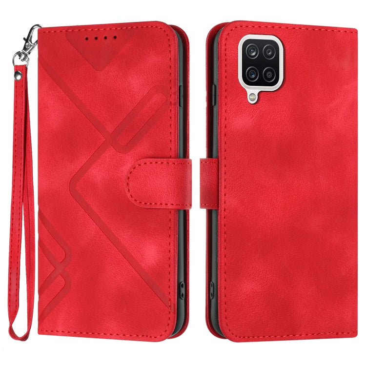 Line Pattern Skin Feel Leather Phone Case, For Samsung Galaxy A12, For Samsung Galaxy Note20 Ultra, For Samsung Galaxy Note20, For Samsung Galaxy A01 / M01, For Samsung Galaxy A21s, For Samsung Galaxy A51 5G, For Samsung Galaxy A71 5G