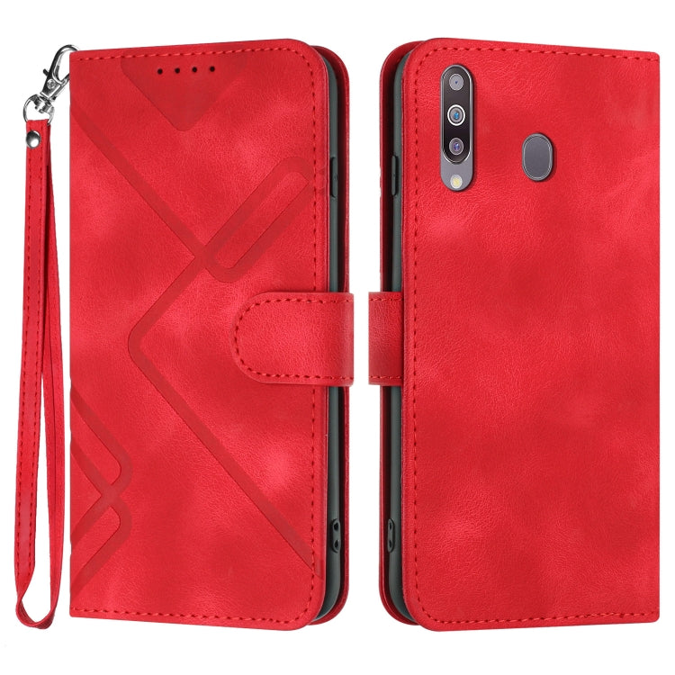 Line Pattern Skin Feel Leather Phone Case, For Samsung Galaxy A20s, For Samsung Galaxy Note10+, For Samsung Galaxy A20e / A10e, For Samsung Galaxy A70, For Samsung Galaxy A40, For Samsung Galaxy A10 / M10, For Samsung Galaxy A20 / A30