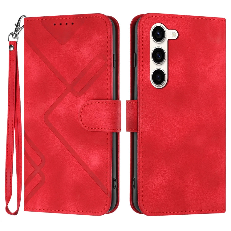 Line Pattern Skin Feel Leather Phone Case, For Samsung Galaxy S23+ 5G, For Samsung Galaxy S23 5G, For Samsung Galaxy A14 5G, For Samsung Galaxy M13 India / F13, For Samsung Galaxy S20 FE, For Samsung Galaxy Xcover6 Pro, For Samsung Galaxy M53 5G