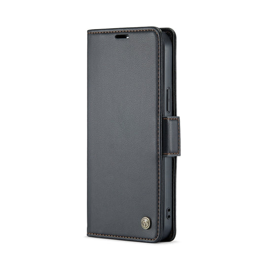 CaseMe 023 Butterfly Buckle Litchi Texture RFID Anti-theft Leather Phone Case, For iPhone 15 Pro Max, For iPhone 14, For iPhone 14 Plus, For iPhone 15 Pro, For iPhone 15 Plus, For iPhone 14 Pro, For iPhone 15, For iPhone 14 Pro Max