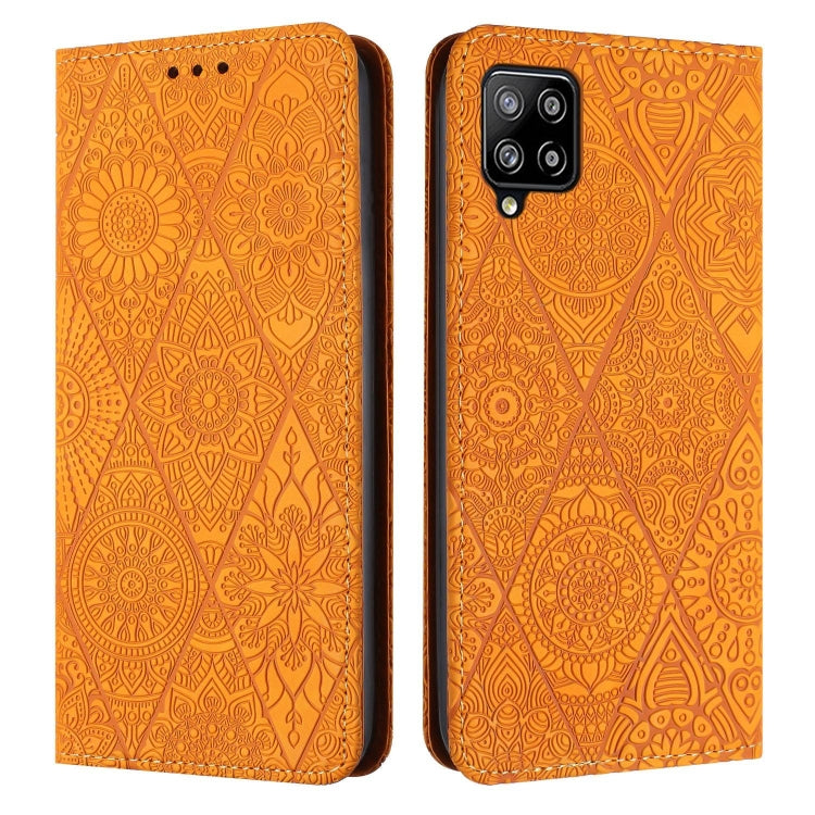 Ethnic Embossed Adsorption Leather Phone Case, For Samsung Galaxy A42 5G, For Samsung Galaxy A52 4G/5G, For Samsung Galaxy A53 5G, For Samsung Galaxy A54 5G, For Samsung Galaxy A72 4G/5G, For Samsung Galaxy A73 5G, For Samsung Galaxy S10