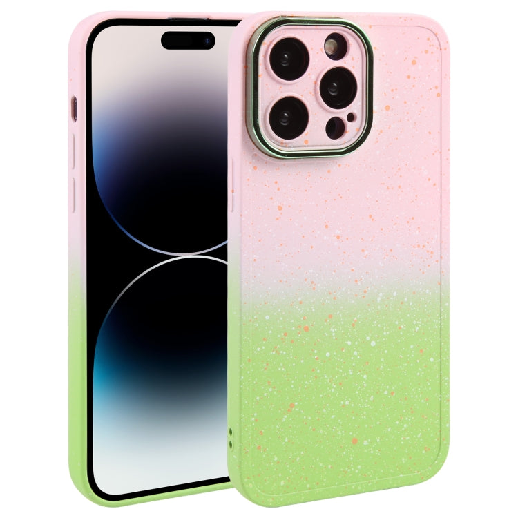 Gradient Starry Silicone Phone Case with Lens Film, For iPhone 14 Plus, For iPhone 15 Pro Max, For iPhone 15 Pro, For iPhone 14, For iPhone 14 Pro, For iPhone 15 Plus, For iPhone 15, For iPhone 14 Pro Max