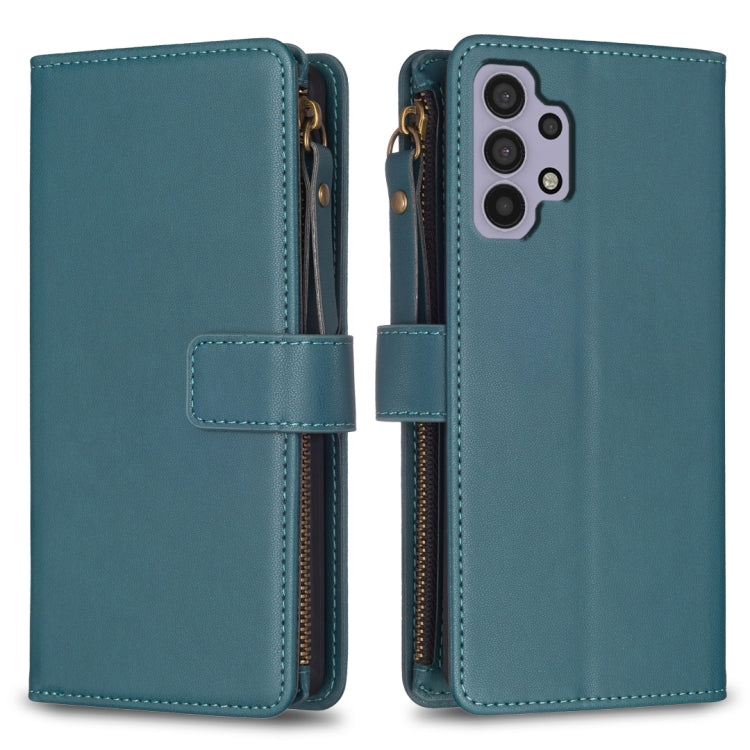 9 Card Slots Zipper Wallet Leather Flip Phone Case, For Samsung Galaxy A32 5G, For Samsung Galaxy S21 5G, For Samsung Galaxy S21+ 5G, For Samsung Galaxy S21 Ultra 5G, For Samsung Galaxy A12, For Samsung Galaxy A42 5G, For Samsung Galaxy A31