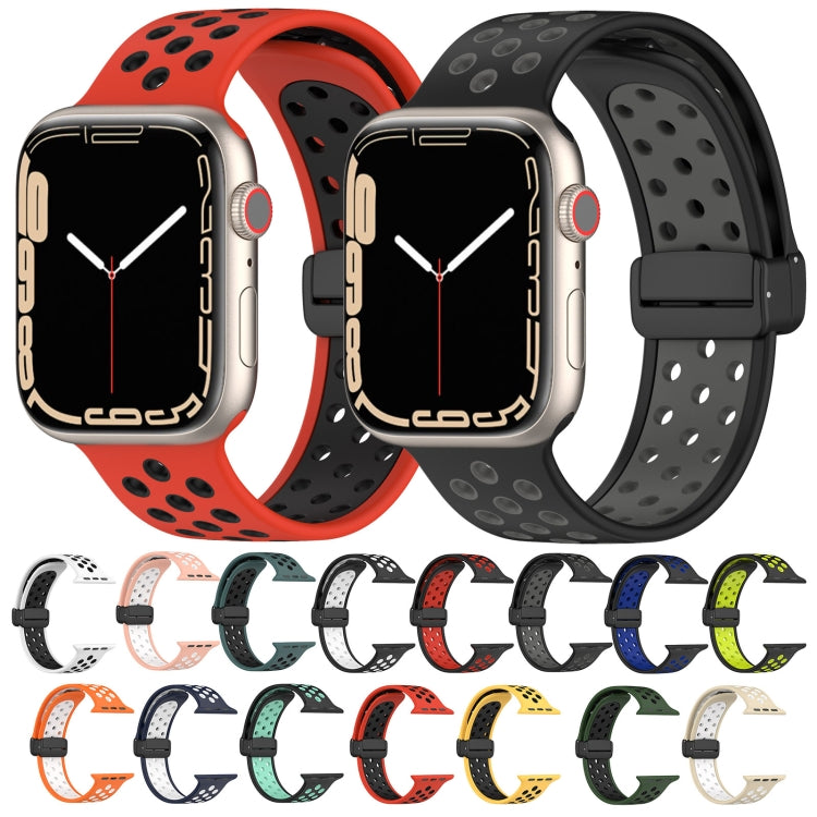 Magnetic Buckle Silicone Watch Band, For Apple Watch SE 2023 40mm, For Apple Watch 8 45mm, For Apple Watch Ultra 2 49mm