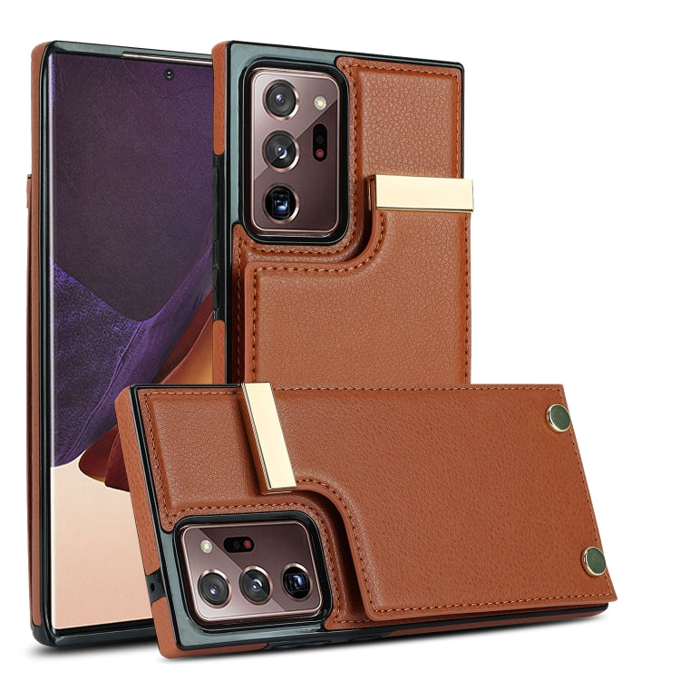 Metal Buckle Card Slots Phone Case, For Samsung Galaxy S26+ 5G, For Samsung Galaxy S26 Ultra 5G, For Samsung Galaxy S26 5G, For Samsung Galaxy S23 Ultra 5G, For Samsung Galaxy S22 Ultra 5G, For Samsung Galaxy Note20 Ultra