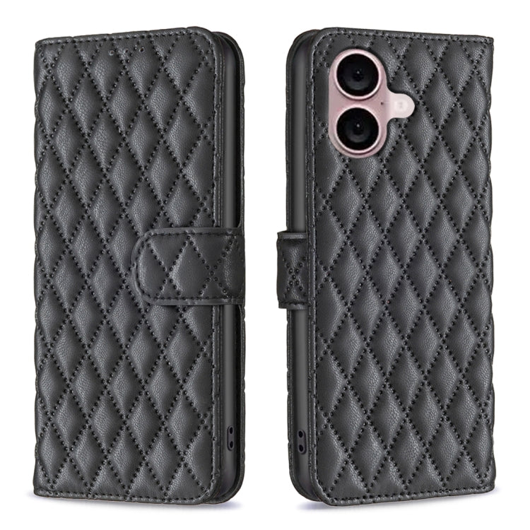 Diamond Lattice Wallet Flip Leather Phone Case, For iPhone 18 Pro/17 Pro, For iPhone 18 Pro Max/17 Pro Max, For iPhone 17e / 16e, For iPhone 17, For iPhone Air, For iPhone 16 Pro Max, For iPhone 16 Pro, For iPhone 16 Plus