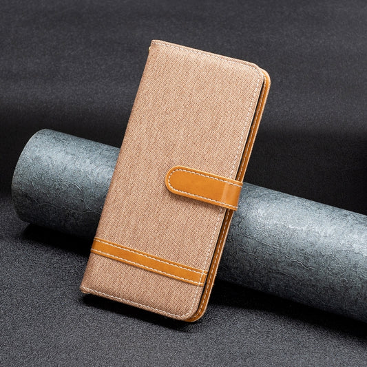 Color Block Denim Texture Leather Phone Case, For iPhone 16 Pro Max, For iPhone 16 Pro, For iPhone 16 Plus, For iPhone 16, For iPhone 15 Pro Max