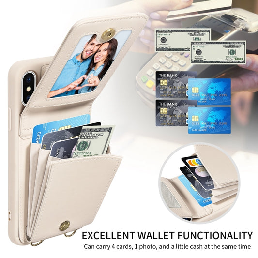 Crossbody Lanyard Zipper Wallet Leather Phone Case, For iPhone XS Max, For iPhone 7 Plus / 8 Plus
