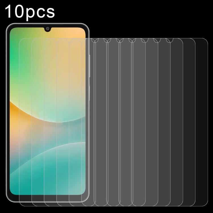 10pcs 0.26mm 9H 2.5D Tempered Glass Film, For Samsung Galaxy M06 5G, For Samsung Galaxy F06 5G, For Samsung Galaxy A06 5G, For Samsung Galaxy A35 / M35 / A36, For Samsung Galaxy A05s / M14 4G, For Samsung Galaxy F14 4G, For Samsung Galaxy S24 FE 5G