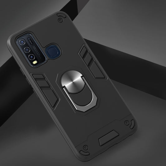 2 in 1 Armour Series PC + TPU Protective Case with Ring Holder, For Vivo Y50