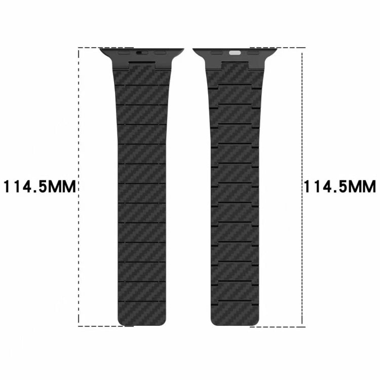 Carbon Fiber Magnetic Loop Watch Band, For Apple Watch Series 6 40mm, For Apple Watch Series 6 44mm, For Apple Watch Serie 5 44mm, For Apple Watch Series 5 40mm, For Apple Watch Series 4 44mm, For Apple Watch Series 4 40mm, For Apple Watch Series 3 38...