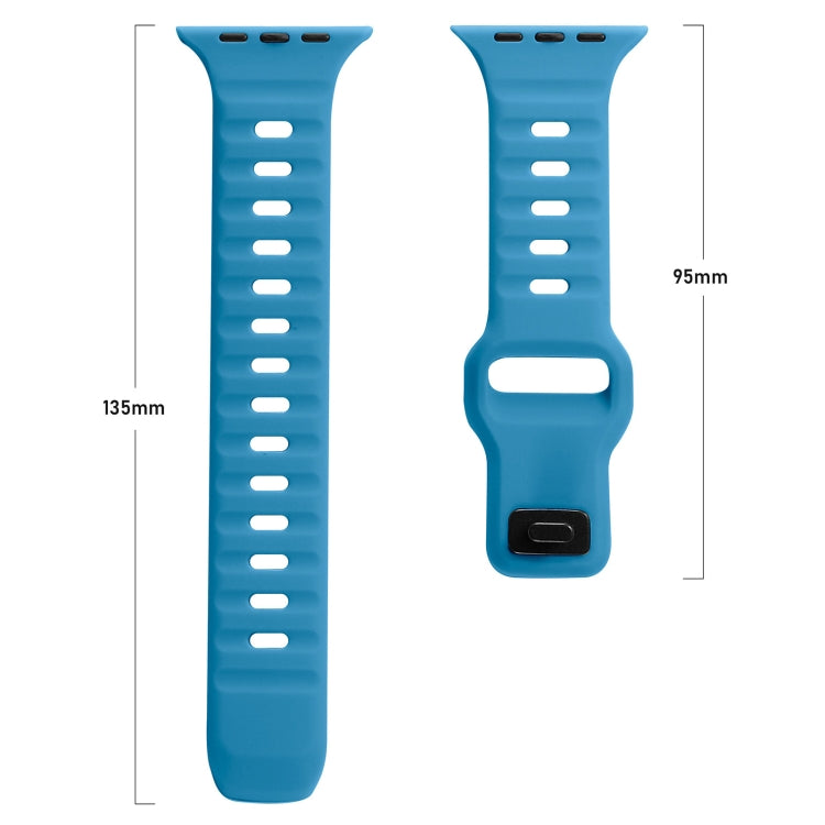 Square Buckle Stripes Silicone Watch Band, For Apple Watch Series 3 38mm, For Apple Watch Series 3 42mm