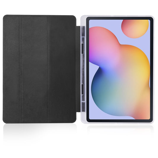 For Samsung Galaxy Tab S6 Lite P610 3-folding Horizontal Flip PU Leather + Shockproof TPU Case with Holder & Pen Slot