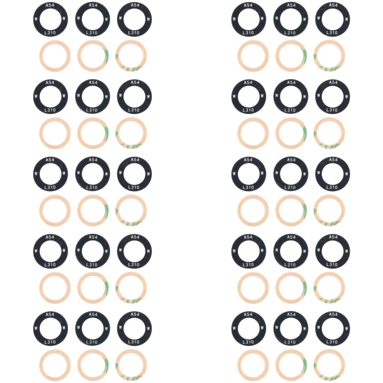 10set Back Camera Lens, For Samsung Galaxy M54 SM-M546B, For Samsung Galaxy M14 SM-M146B, For Samsung Galaxy A24 4G SM-A245F, For Samsung Galaxy F04 SM-E045F, For Samsung Galaxy A14 SM-A145F, For Samsung Galaxy M04 SM-M045F