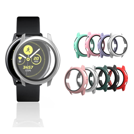 PC Protective Case with Tempered Glass Film, For Samsung Galaxy Watch Active 2 40mm, For Samsung Galaxy Watch Active 2 44mm