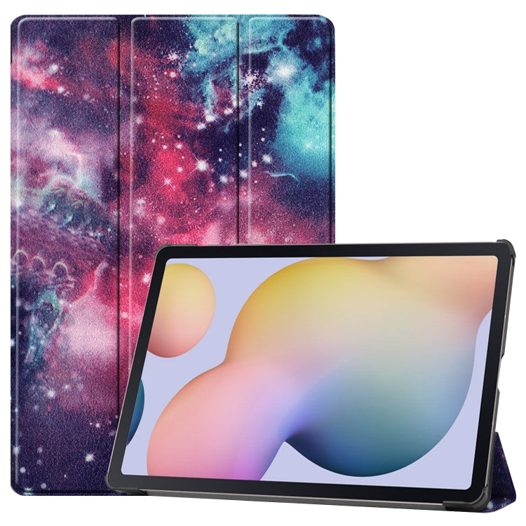 Custer Painted PU Leather Case with Sleep / Wake-up Function & 3-Fold Holder, For Samsung Galaxy Tab S8+ / Tab S8 Plus / Tab S7 FE / Tab S7+