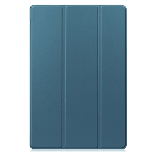 Custer Texture Smart PU Leather Case with Sleep / Wake-up Function & 3-Fold Holder, For Samsung Galaxy Tab S8+ / Tab S8 Plus / Tab S7 FE / Tab S7+