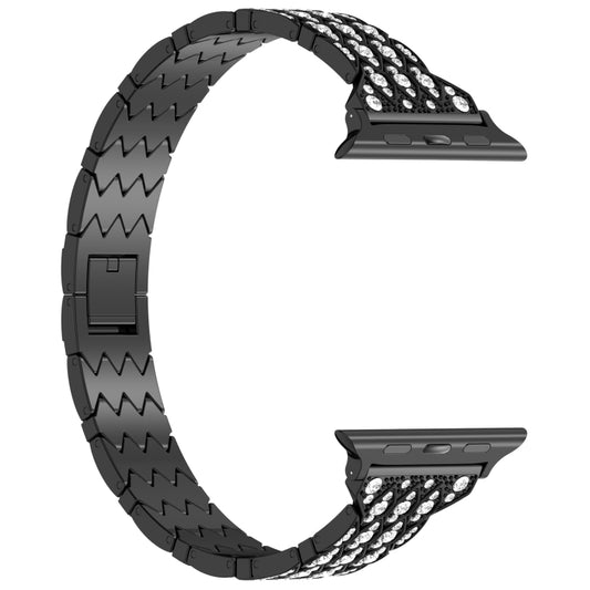 Devil Eye Diamond Bracelet Metal Watch Band, For Apple Watch SE 2023 44mm, For Apple Watch SE 2023 40mm, For Apple Watch Ultra 2 49mm, For Apple Watch Series 9 45mm, For Apple Watch Series 9 41mm, For Apple Watch Ultra 49mm, For Apple Watch Series 8 41...