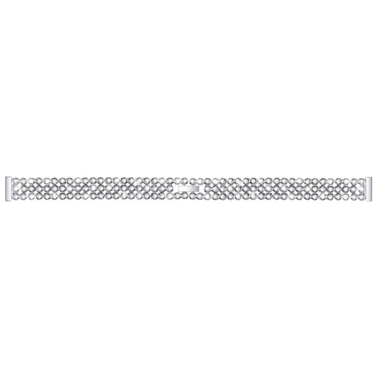 Diamond-studded Stainless Steel Replacement Wrist Strap, For Xiaomi Mi Band 3 / 4, For Xiaomi Mi Band 5