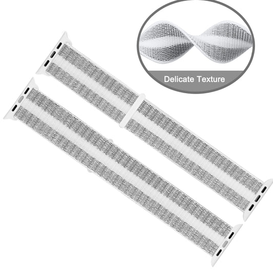 Nylon Loop Watchband, For Apple Watch Series 8&7 41mm / SE 2&6&SE&5&4 40mm / 3&2&1 38mm, For Apple Watch Ultra 49mm / Series 8&7 45mm / SE 2&6&SE&5&4 44mm / 3&2&1 42mm