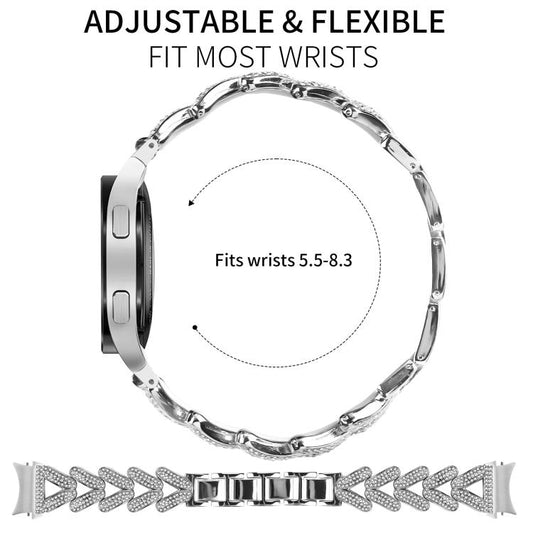 20mm xDfind Small Twist Diamond Metal Watch Band, For Samsung Galaxy Watch FE/7/6/5/4 Classic