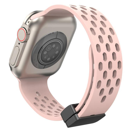 xDfind Magnetic Clasp Silicone Watch Band, For Apple Watch 42 / 44 / 45 / 46 / 49mm, For Apple Watch 38 / 40 / 41 / S10 42mm