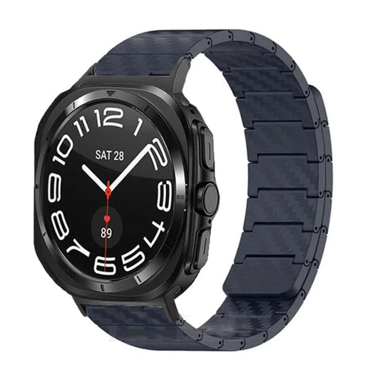 Carbon Fiber Magnetic Loop Watch Band, For Samsung Galaxy Watch Ultra 47mm / Ultra 2025, For Samsung Galaxy Watch8 / Watch8 Classic