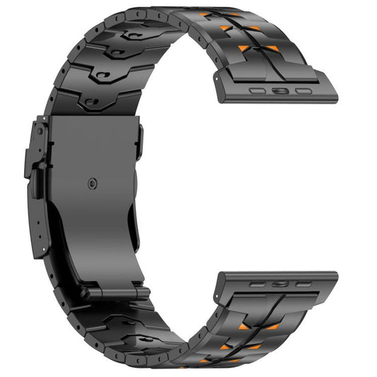 26mm Wide Dual-color Detachable Safety Clasp Titanium Alloy Watch Band, For Apple Watch 46mm / 49mm / 45mm / 44mm
