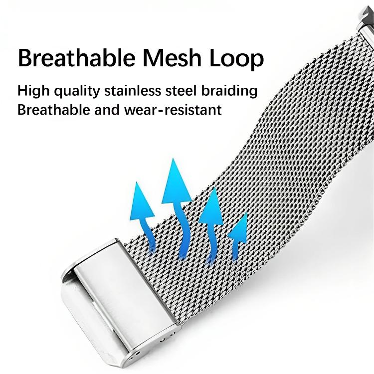 Fine Mesh Buckle Metal Stainless Steel Watch Band, For Xiaomi Band 10 Pro / Redmi Watch 6 / 5