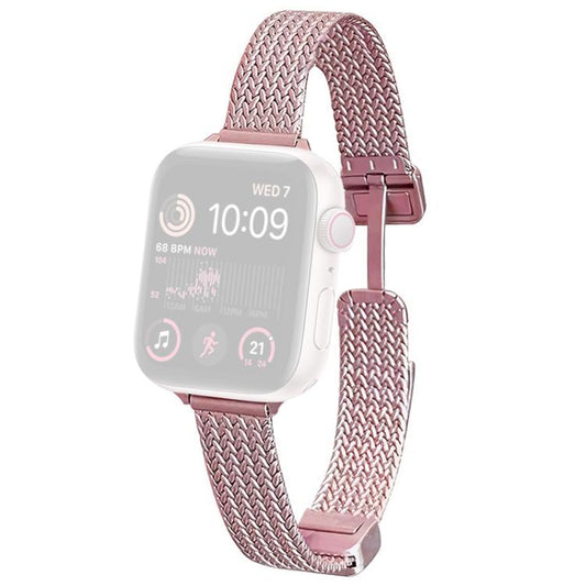 xDfind Wheat Ear Magnetic Buckle Stainless Steel Watch Band, For Apple Watch 42 / 44 / 45 / 46 / 49mm, For Apple Watch 38 / 40 / 41 / S10 42mm