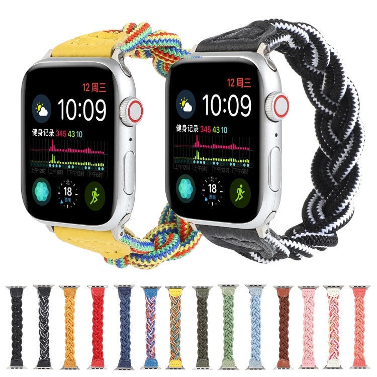 Elastic Woven Watchband For Apple Watch Series 6 & SE & 5 & 4 40mm / 3 & 2 & 1 38mm, 120mm, 130mm, 150mm