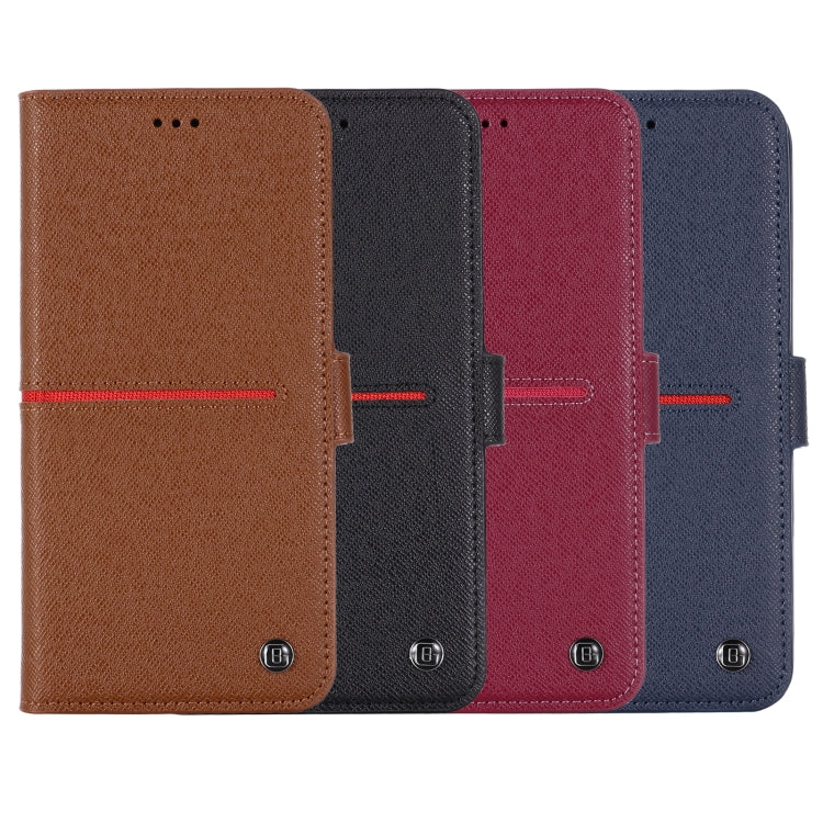 GEBEI Top-grain Leather Horizontal Flip Protective Case with Holder & Card Slots & Wallet & Photo Frame, For iPhone 12 mini, For iPhone 12 / 12 Pro, For iPhone 12 Pro Max