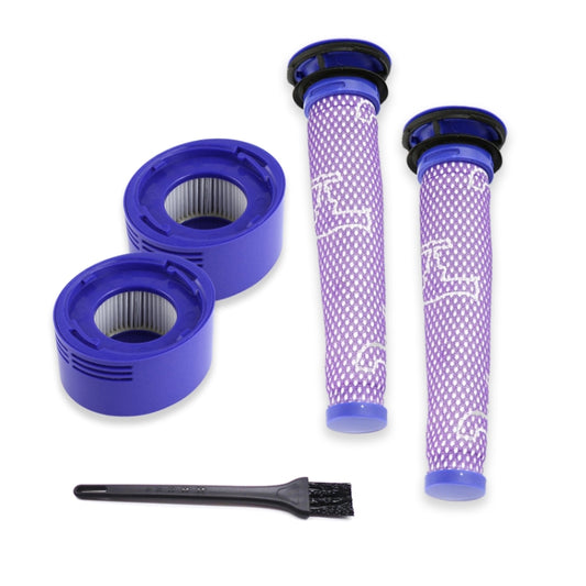 XD936 5 in 1 Pre Filter Core + Rear Filter Core + Cleaning Brush for Dyson V7 / V8 Vacuum Cleaner Accessories, XD936