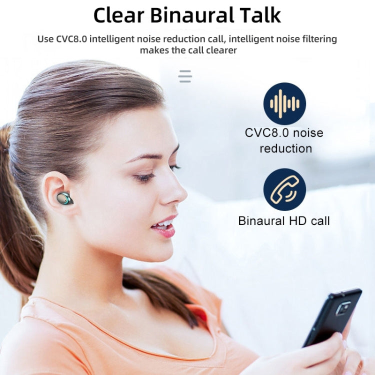 F9-5C Macaron Series Four-bar Breathing Light + Digital Display Noise Reduction Bluetooth Earphone, F9-5C Macaron Four-bar Light Yellow, F9-5C Macaron Four-bar Light Dark Blue, F9-5C Macaron Four-bar Light Pink, F9-5C Macaron Four-bar Light Baby Blue