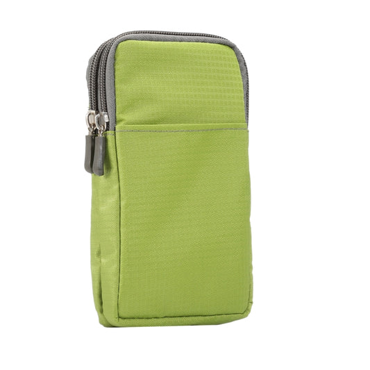 Multi-function Casual Sport Mobile Phone Double Zipper Waist Pack Diagonal Bag for 6.9 Inch or Below Smartphones