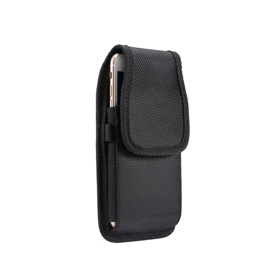 6.3 inch Universal Vertical Nylon Fabric Waist Bag for iPhone XS Max, Galaxy S10+, Huawei Mate 20