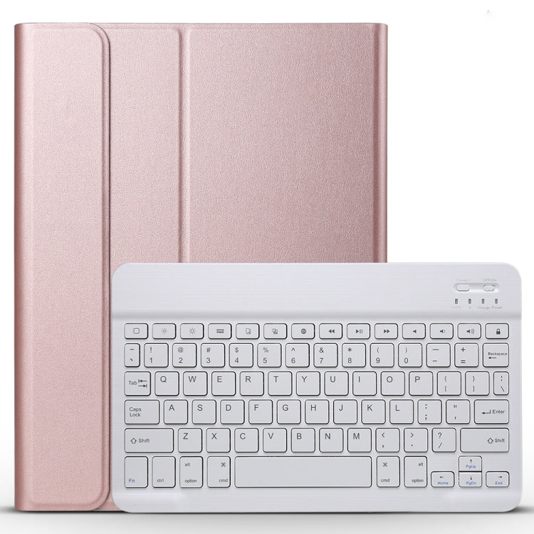 Detachable Bluetooth Keyboard + Brushed Texture Horizontal Flip Leather Tablet Case with Holder for iPad Pro 11 inch (2018)