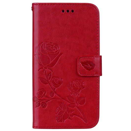 For iPhone XR Rose Embossed Horizontal Flip PU Leather Case, with Holder & Card Slots & Wallet, For XR