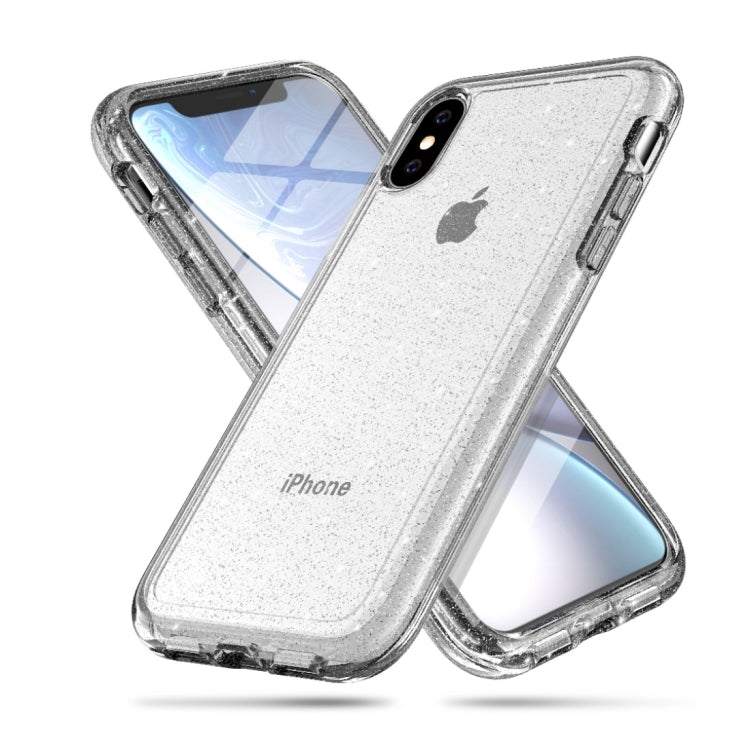 For iPhone X / XS Shockproof Terminator Style Glitter Powder Protector Case, iPhone X / XS (Pink), iPhone X / XS (Grey), iPhone X / XS (White)