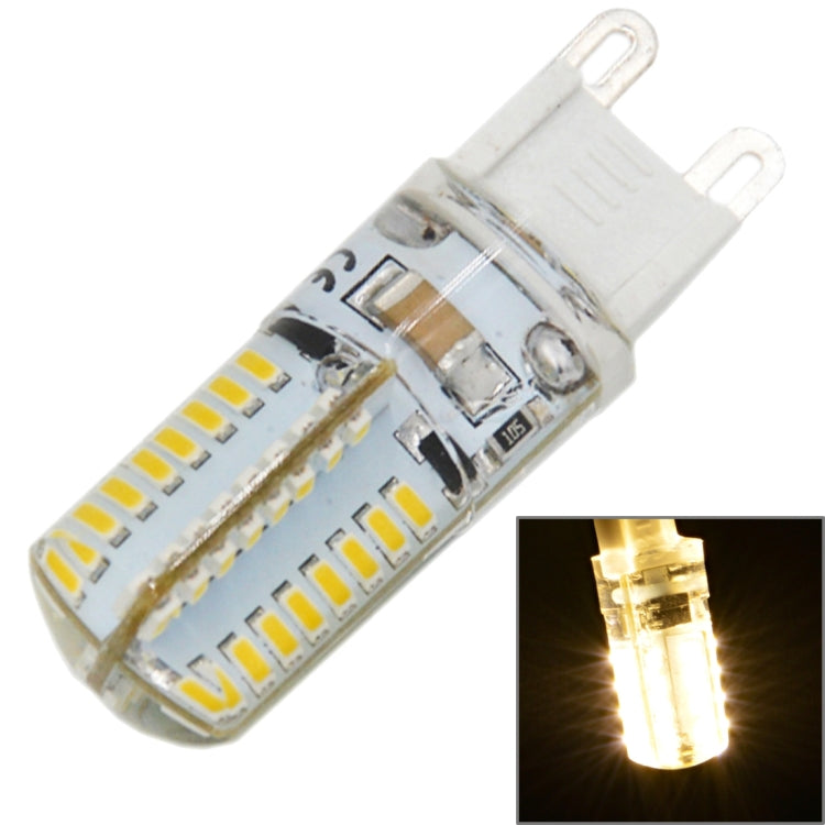 G9 4W 210LM 64 LED SMD 3014 Silicone Corn Light Bulb, AC 110V, AC 110V
