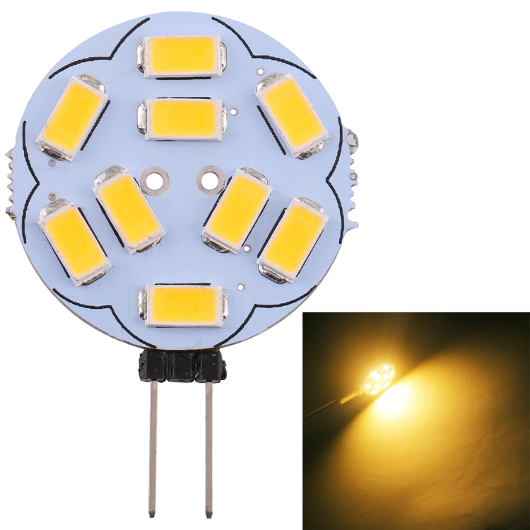 G4 9 LEDs SMD 5730 180LM 2800-3200K Stepless Dimming Energy Saving Light Pin Base Lamp Bulb, DC 12V, G4 9 LEDs SMD 5730 180LM