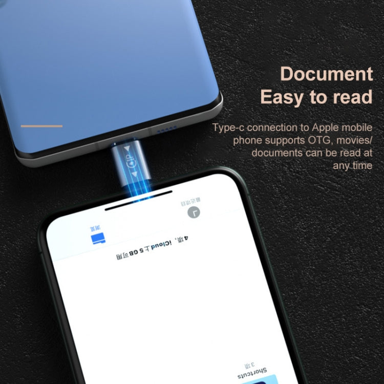 USB-C / Type-C Female to 8 Pin Female Charging + Data Transmission + OTG Adapter, Type-C Female to 8 Pin Female